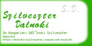 szilveszter dalnoki business card